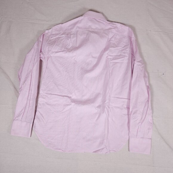 Hammer Made Button Shirt Mens Label 39/15.5 Long Sleeve Striped Pink Business - Picture 2 of 14